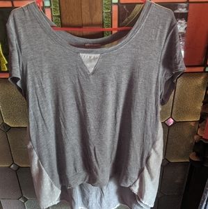 Anthropologie Short Sleeve Chiffon lined back